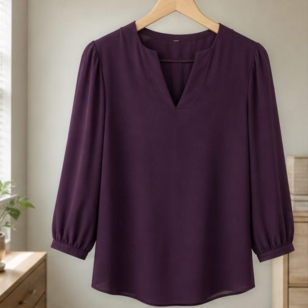 Camel Pleated Blouse